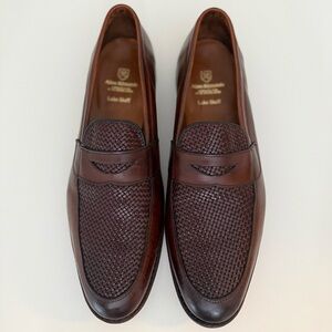 Johnston & Murphy Dark Brown Woven Loafers, 13